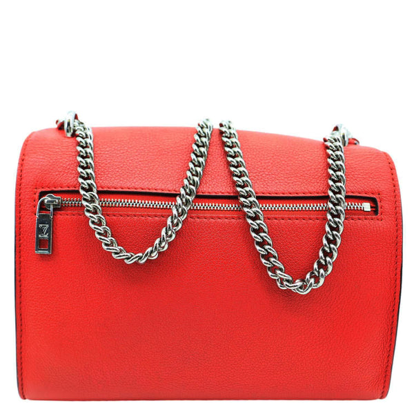 LOUIS VUITTON Lockme BB Taurillon Leather Chain Shoulder Bag Red