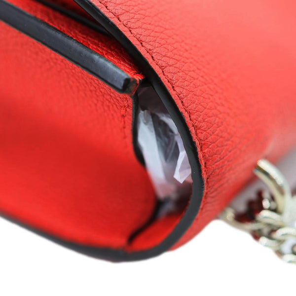 LOUIS VUITTON Lockme BB Taurillon Leather Chain Shoulder Bag Red