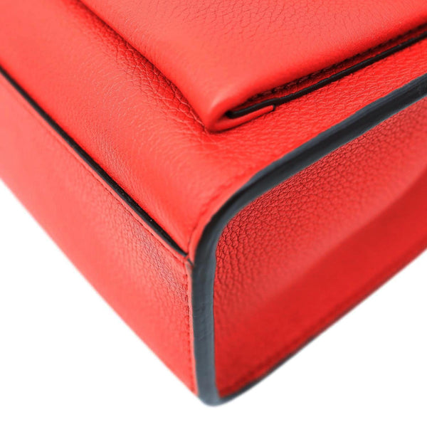 LOUIS VUITTON Lockme BB Taurillon Leather Chain Shoulder Bag Red