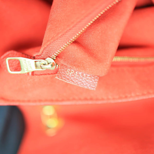 LOUIS VUITTON Saint Germain PM Monogram Empreinte Leather Shoulder Bag Cerise