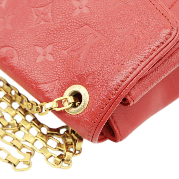 LOUIS VUITTON Saint Germain PM Monogram Empreinte Leather Shoulder Bag Cerise