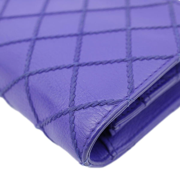 CHANEL Fancy CC Quilted Calfskin Leather Wallet On Chain Bag Royal blue