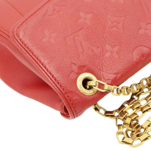 LOUIS VUITTON Saint Germain PM Monogram Empreinte Leather Shoulder Bag Cerise