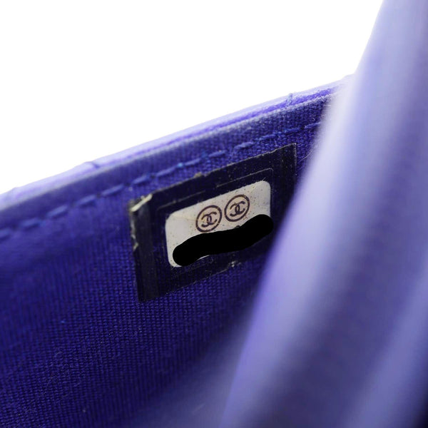 CHANEL Fancy CC Quilted Calfskin Leather Wallet On Chain Bag Royal blue