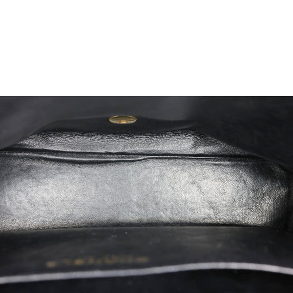 CHANEL Classic Flap Quilted Caviar Leather Shoulder Bag Black