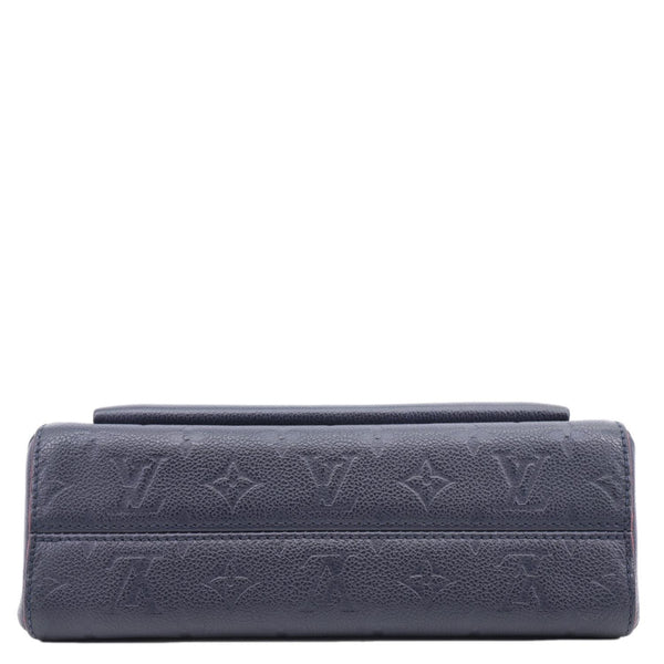 LOUIS VUITTON Vavin PM Monogram Empreinte Leather Shoulder Bag Navy Blue