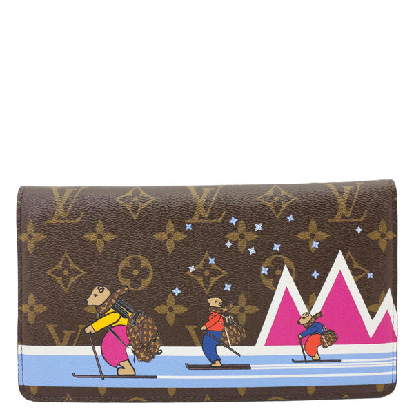 LOUIS VUITTON Weekend Christmas Animation Pochette Monogram Canvas Crossbody Bag Brown