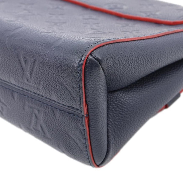 LOUIS VUITTON Vavin PM Monogram Empreinte Leather Shoulder Bag Navy Blue