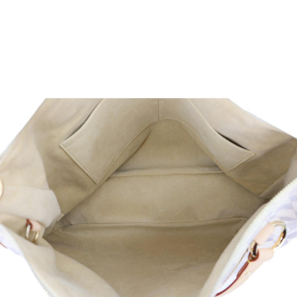 LOUIS VUITTON Evora MM Damier Azur Tote Shoulder Bag White