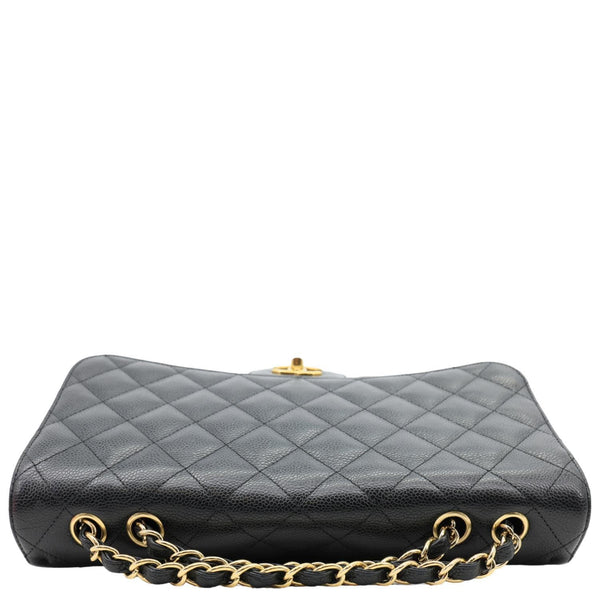 CHANEL Classic Flap Quilted Caviar Leather Shoulder Bag Black