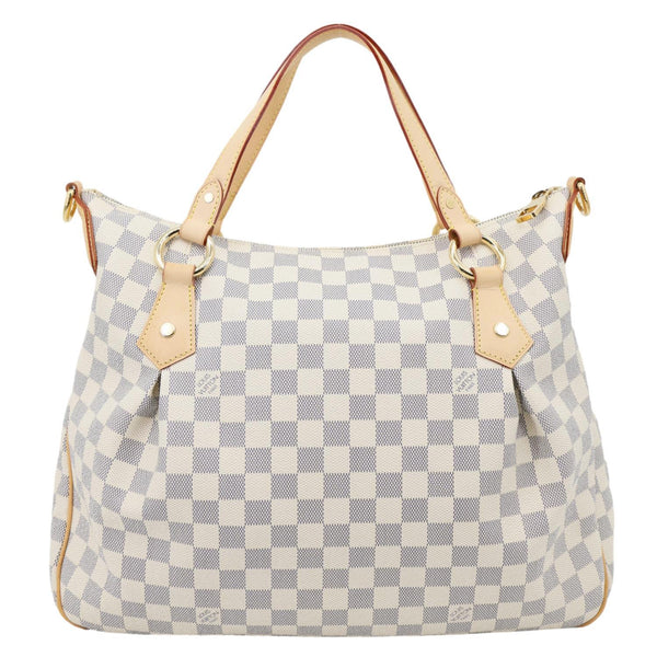LOUIS VUITTON Evora MM Damier Azur Tote Shoulder Bag White