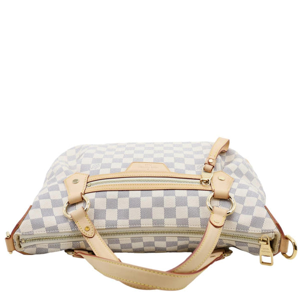 LOUIS VUITTON Evora MM Damier Azur Tote Shoulder Bag White