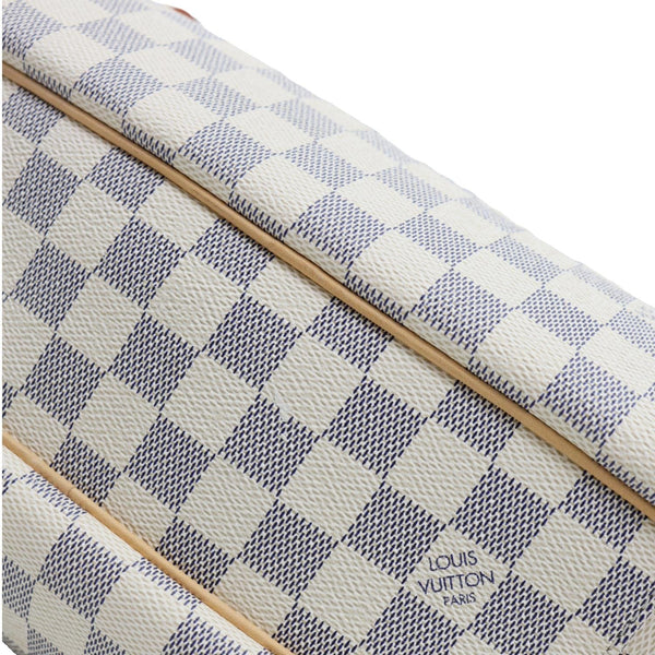 LOUIS VUITTON Evora MM Damier Azur Tote Shoulder Bag White