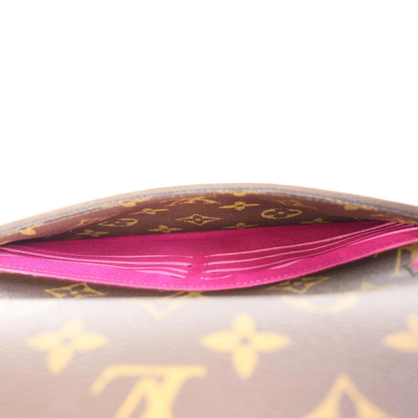 LOUIS VUITTON Weekend Christmas Animation Pochette Monogram Canvas Crossbody Bag Brown