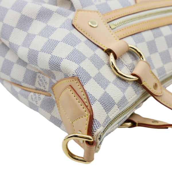 LOUIS VUITTON Evora MM Damier Azur Tote Shoulder Bag White
