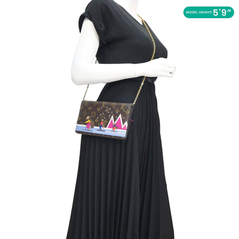 Louis Vuitton Weekend Christmas Animation Pochette Crossbody Bag - Model Carrying