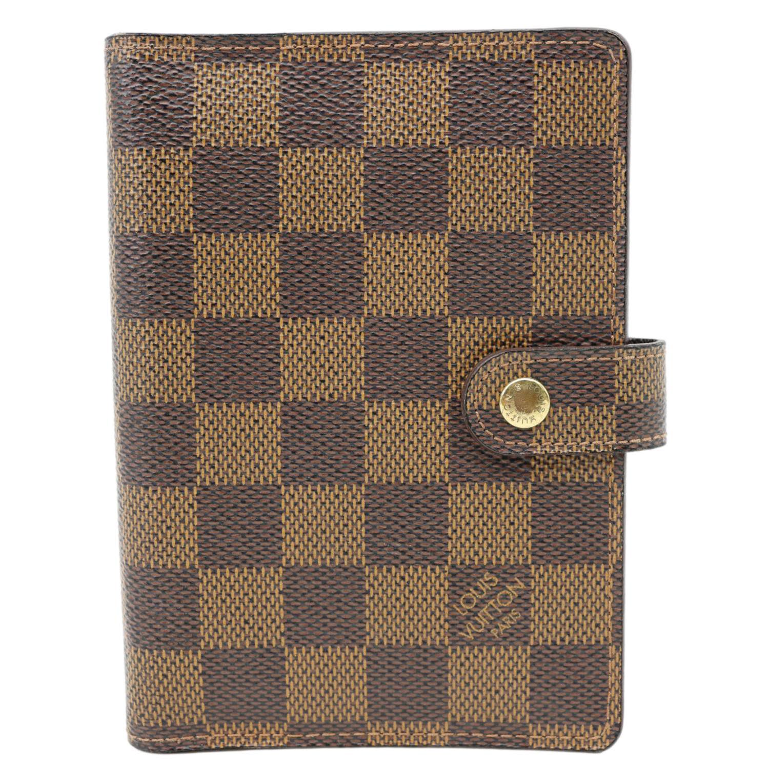LOUIS VUITTON Agenda Damier Ebene Planner Cover Brown