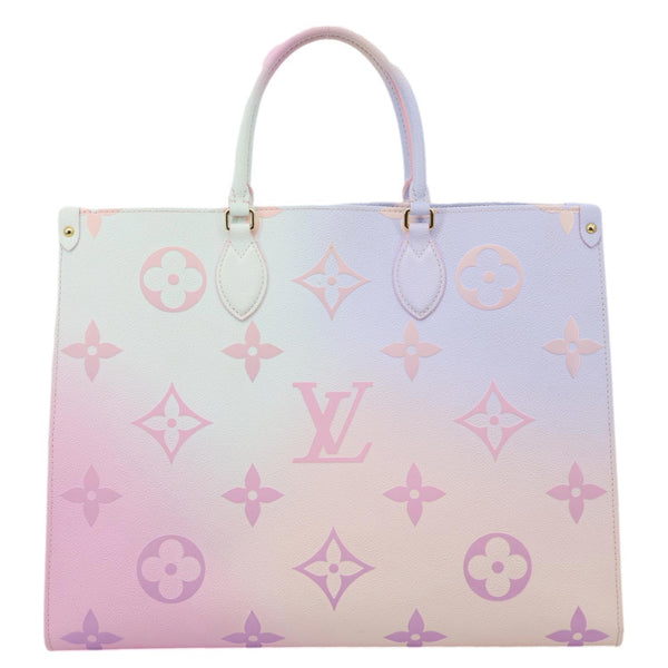 LOUIS VUITTON Onthego GM Monogram Giant Canvas Tote Bag Sunrise Pastel