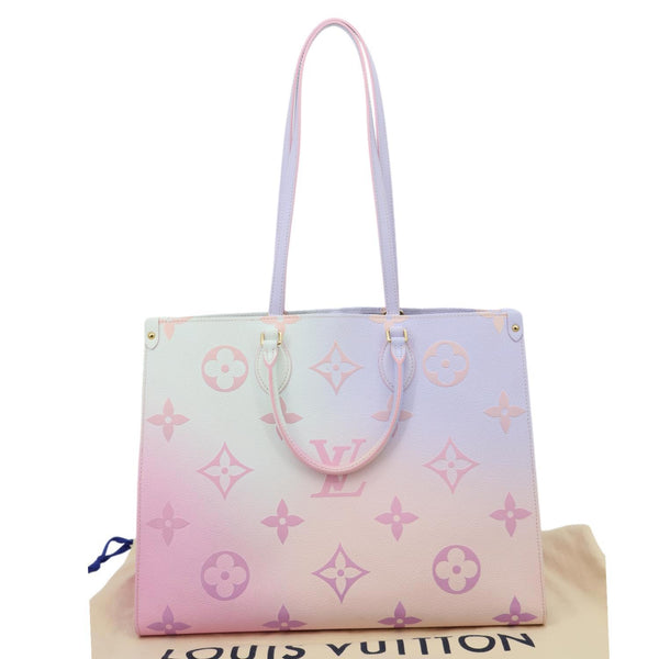 LOUIS VUITTON Onthego GM Monogram Giant Canvas Tote Bag Sunrise Pastel