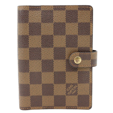 LOUIS VUITTON Agenda Damier Ebene Planner Cover Brown