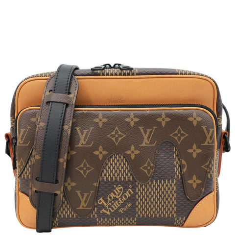 LOUIS VUITTON X Nigo Nil Monogram Ebene Canvas Messenger Bag Brown
