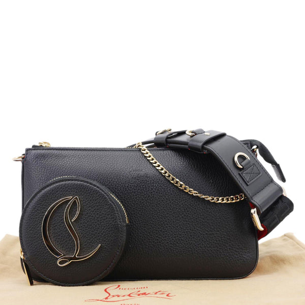 CHRISTIAN LOUBOUTIN Loubila Hybrid Calf Leather Crossbody Bag Red