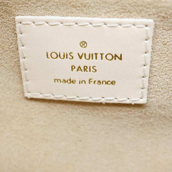 LOUIS VUITTON Petite Malle Souple Monogram Empreinte Leather Shoulder Bag Off White