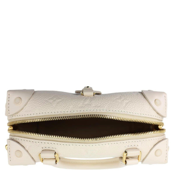 LOUIS VUITTON Petite Malle Souple Monogram Empreinte Leather Shoulder Bag Off White