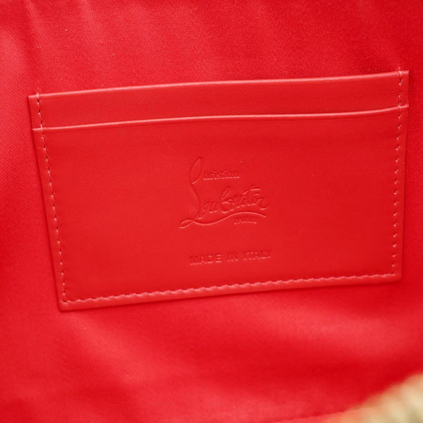 CHRISTIAN LOUBOUTIN Loubila Hybrid Calf Leather Crossbody Bag Red