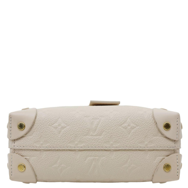 LOUIS VUITTON Petite Malle Souple Monogram Empreinte Leather Shoulder Bag Off White
