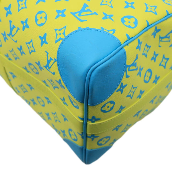 LOUIS VUITTON Playground Keepall 50 Bandouliere Monogram Canvas Travel Bag Neon Yellow