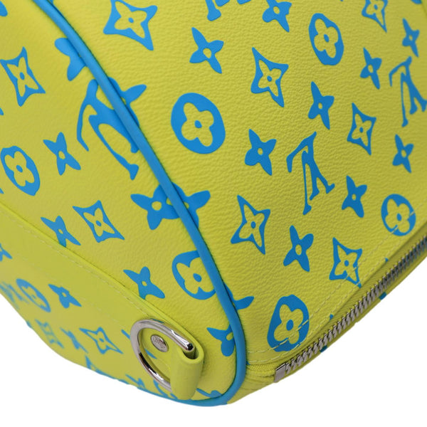 LOUIS VUITTON Playground Keepall 50 Bandouliere Monogram Canvas Travel Bag Neon Yellow