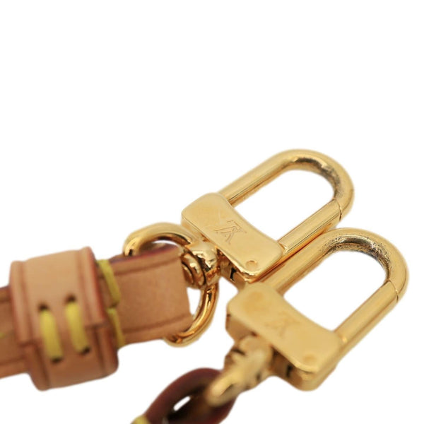 LOUIS VUITTON Double Zip Pochette Damier Azur Crossbody Bag Rose Ballerine