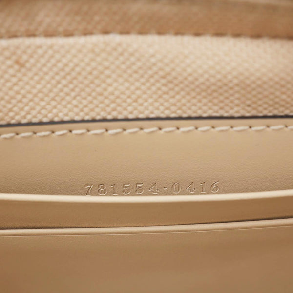 GUCCI Gilbert Mini Monogram Calfskin Leather Crossbody Bag Beige 781554