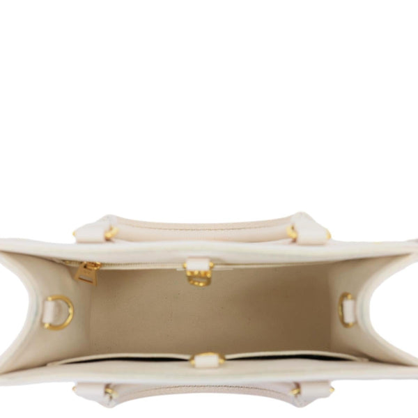 LOUIS VUITTON Onthego PM Monogram Empreinte Tote Bag Beige