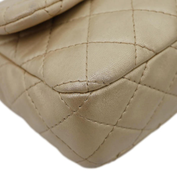 CHANEL Precious Jewel Single Flap Leather Shoulder Bag Gold