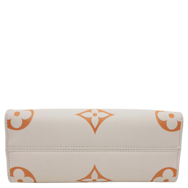 LOUIS VUITTON Onthego PM Monogram Empreinte Tote Bag Beige