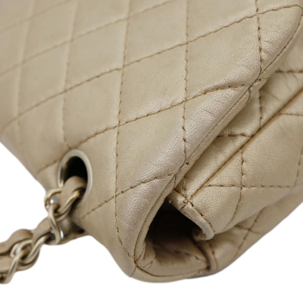 CHANEL Precious Jewel Single Flap Leather Shoulder Bag Gold