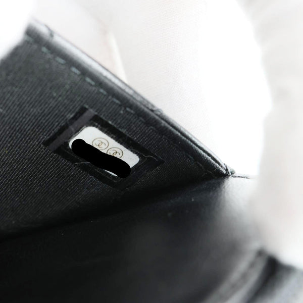 CHANEL Trendy CC Quilted Leather Wallet On Chain Crossbody Bag Black