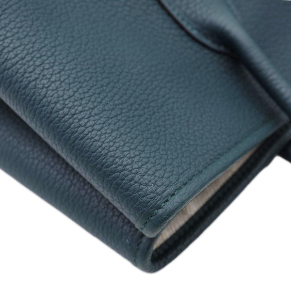 HERMES Garden Party 36 Negonda Leather Tote Bag Teal