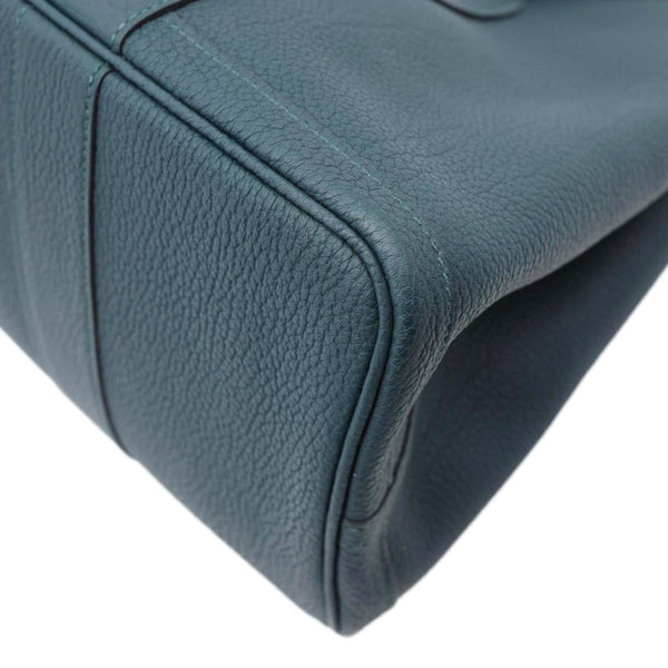 HERMES Garden Party 36 Negonda Leather Tote Bag Teal