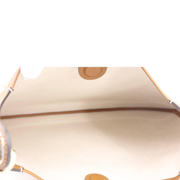 GUCCI B Large GG Supreme Canvas Shoulder Bag Beige 815924