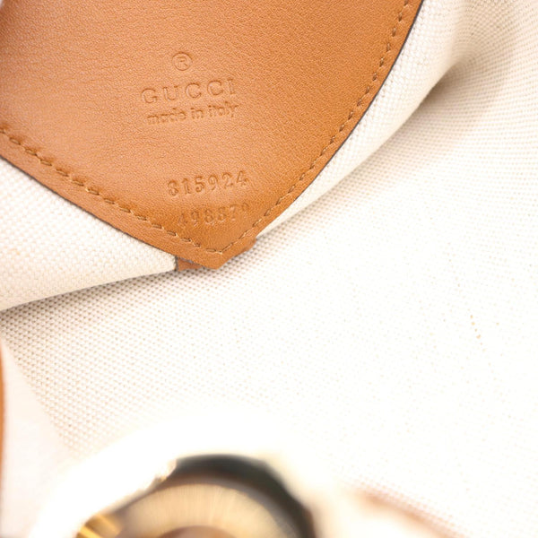 GUCCI B Large GG Supreme Canvas Shoulder Bag Beige 815924