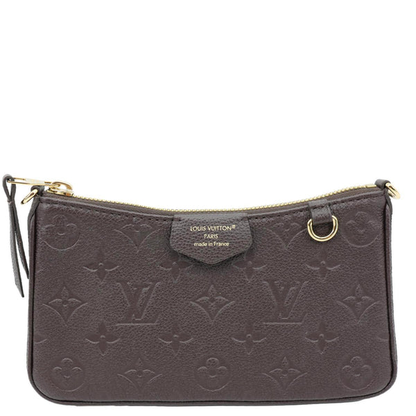 LOUIS VUITTON Easy Pouch On Strap Empreinte Leather Shoulder Bag Brown