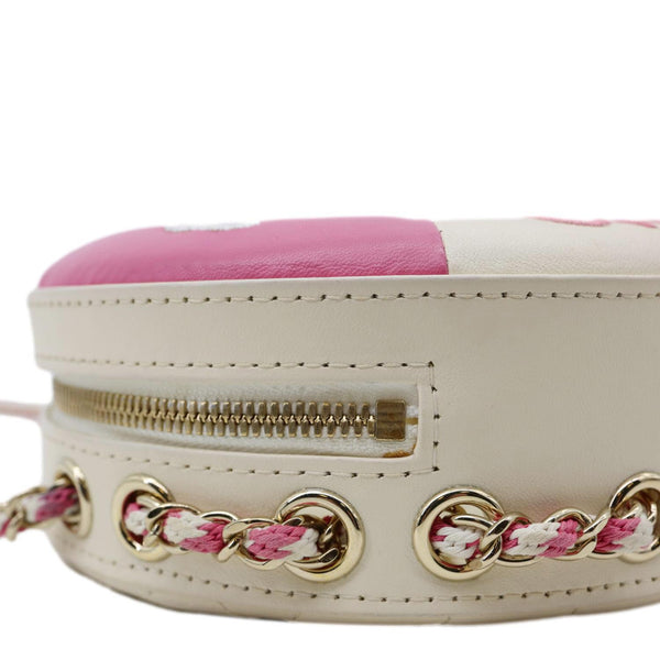 CHANEL Coco Lifesaver Leather Round Crossbody Bag Pink