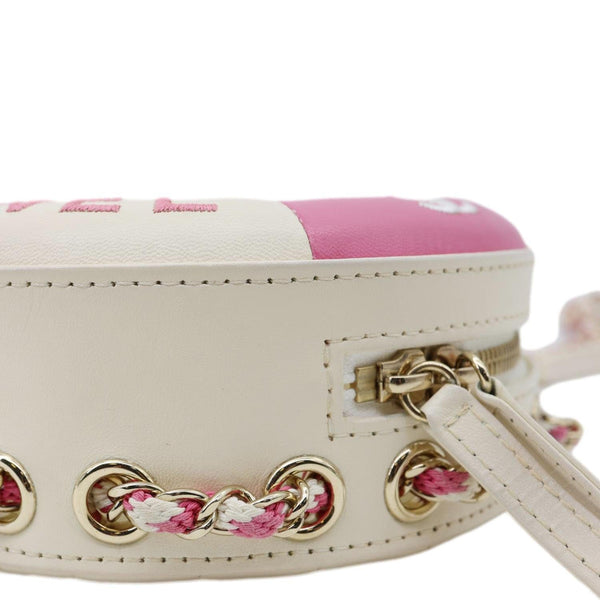 CHANEL Coco Lifesaver Leather Round Crossbody Bag Pink
