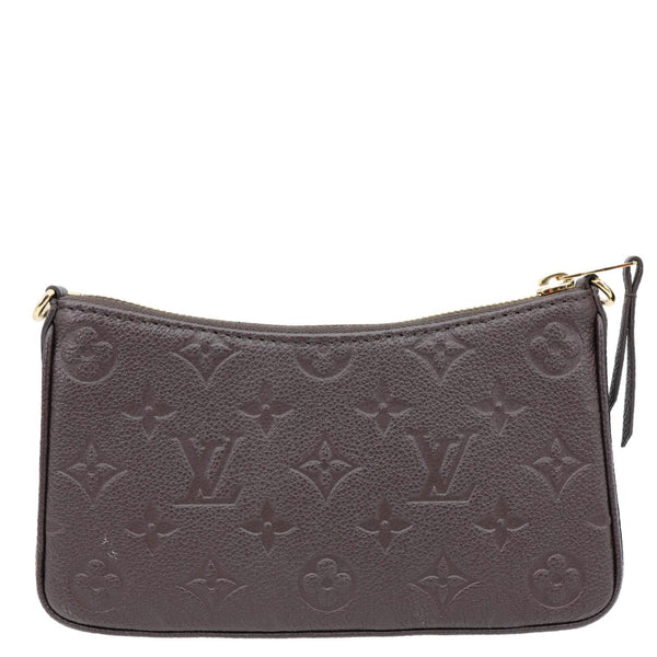 LOUIS VUITTON Easy Pouch On Strap Empreinte Leather Shoulder Bag Brown