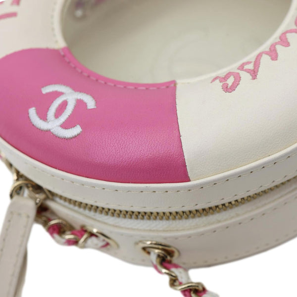 CHANEL Coco Lifesaver Leather Round Crossbody Bag Pink