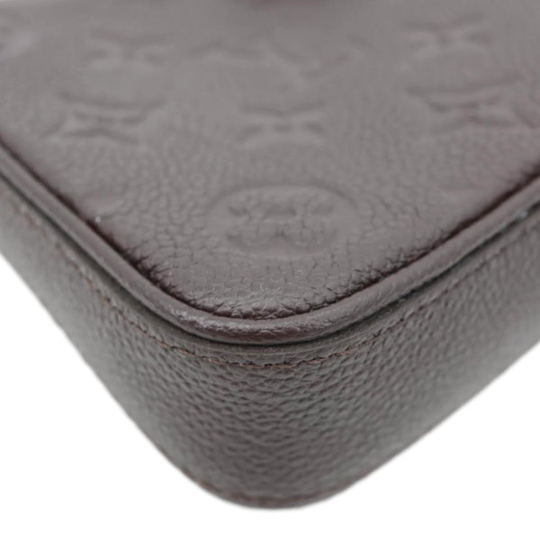 LOUIS VUITTON Easy Pouch On Strap Empreinte Leather Shoulder Bag Brown