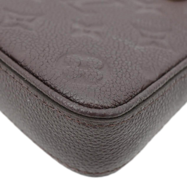 LOUIS VUITTON Easy Pouch On Strap Empreinte Leather Shoulder Bag Brown